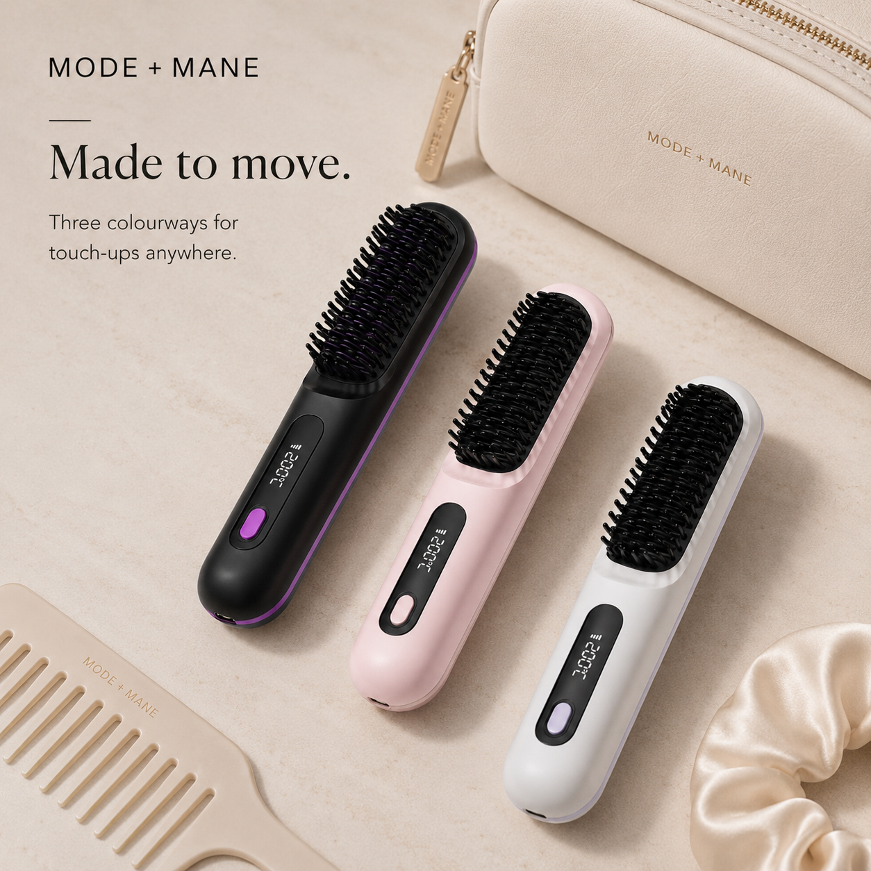 The GoGloss Pro™ Portable Straightener Brush