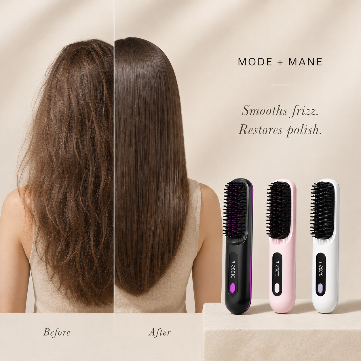 The GoGloss Pro™ Portable Straightener Brush