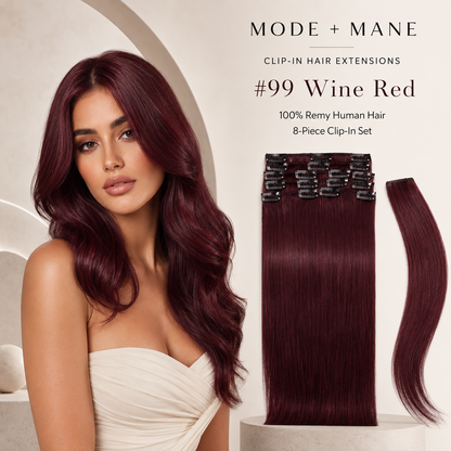The Volume Edit™ 8-Piece Remy Human Hair Clip-In Extensions