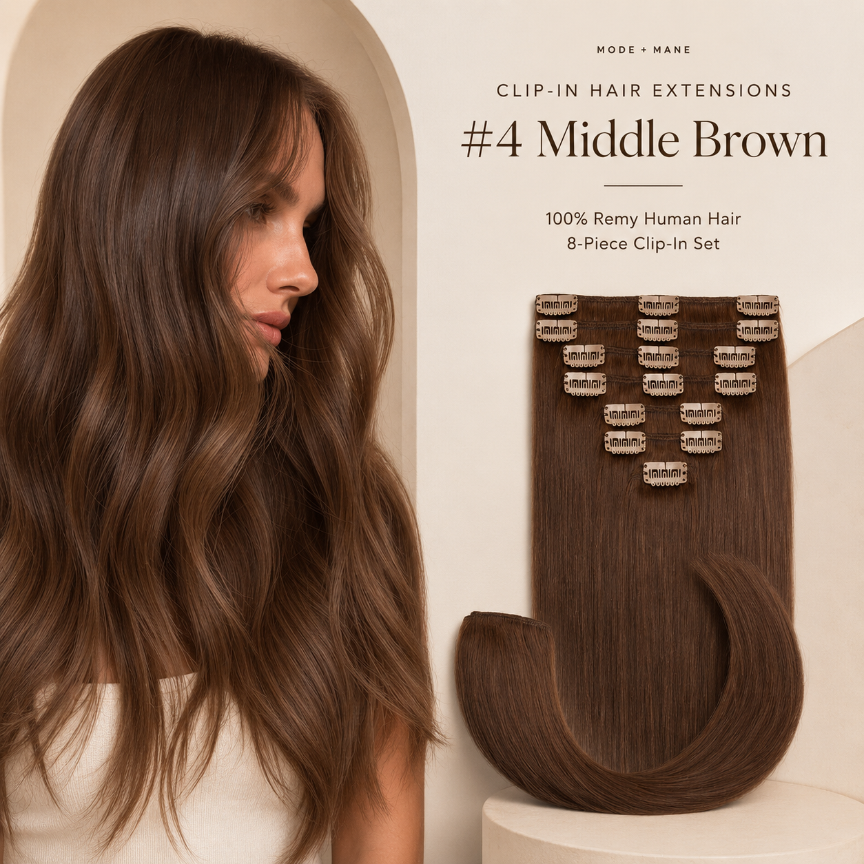The Volume Edit™ 8-Piece Remy Human Hair Clip-In Extensions