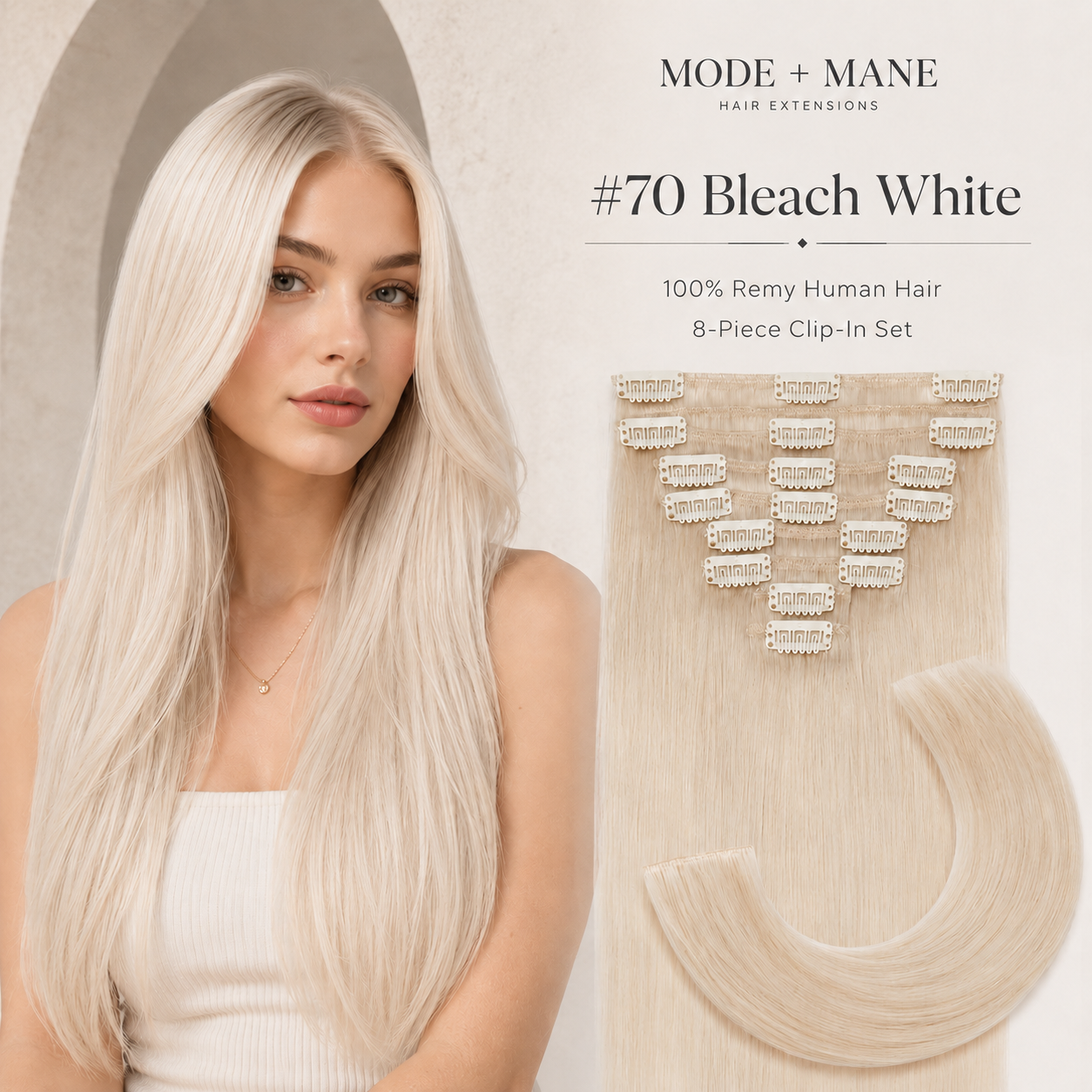 The Volume Edit™ 8-Piece Remy Human Hair Clip-In Extensions
